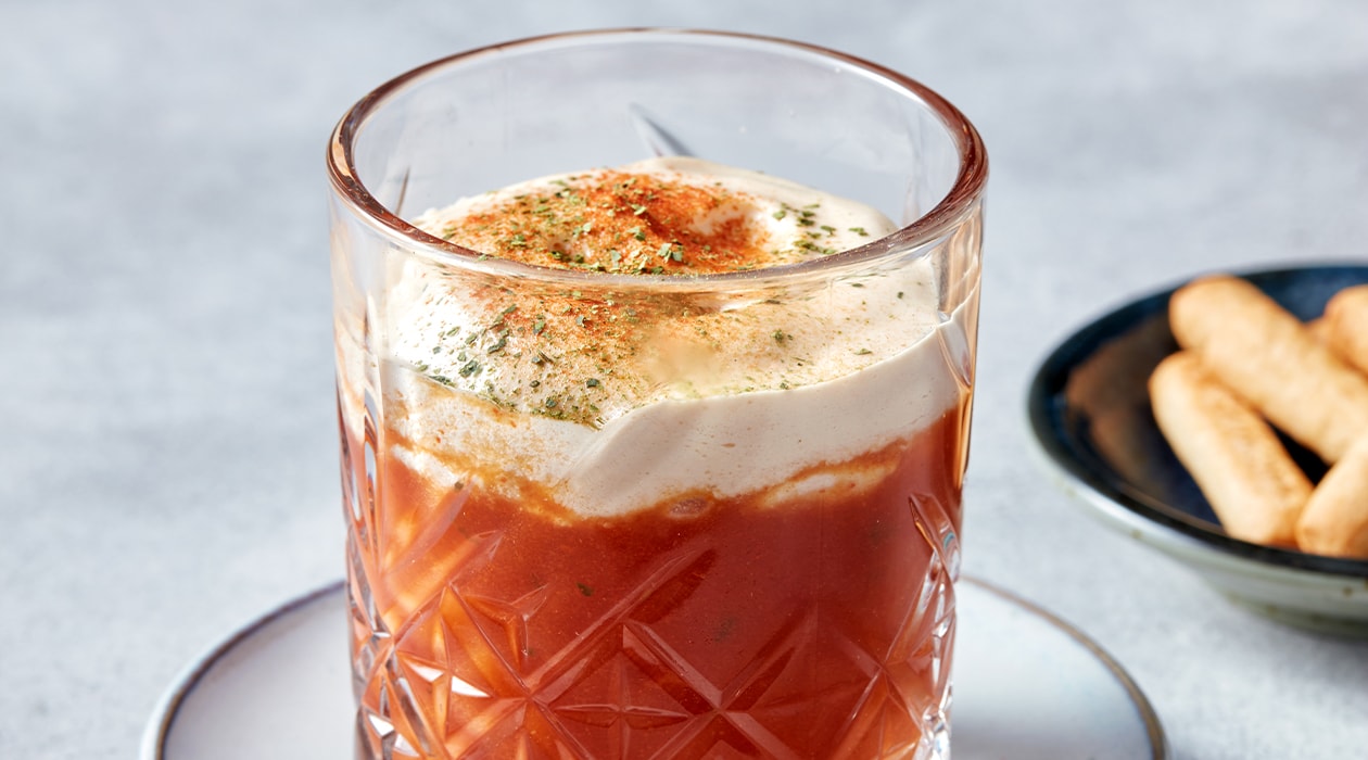 Tomaten paprika soep met paprikaschuim Recept